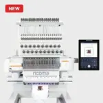 marquee 20 needle commercial embroidery machine with 10.1" touchscreen panel