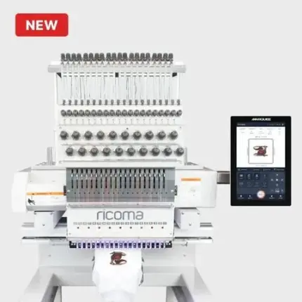 marquee 20 needle commercial embroidery machine with 10.1" touchscreen panel