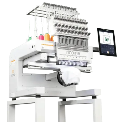 marquee 20 needle commercial embroidery machine with 10.1" touchscreen panel