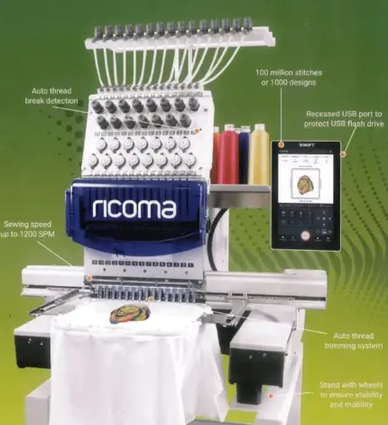 ricoma mcc 061201 embroidery and chenille combo machine (copy)